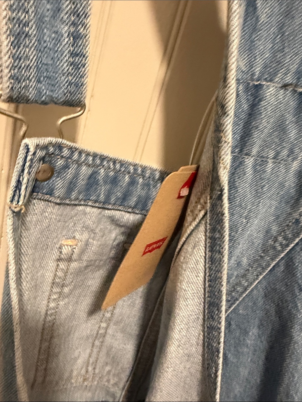 Levi's Light Blue Denim Short Overalls for Women - Picture 5 of 5